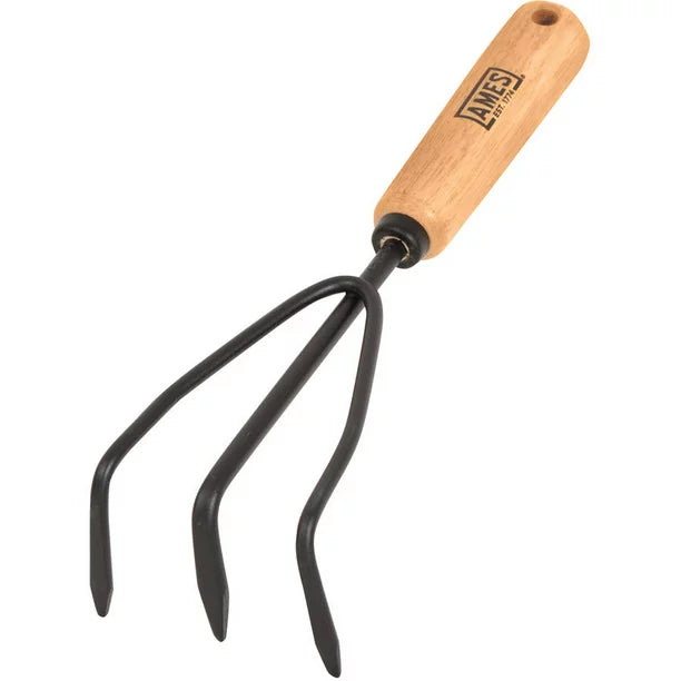 Ames 11" Hand Cultivator With Wood Handle - Wallace's Garden Center