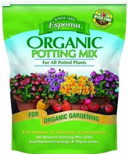 Espoma Potting Mix 8 quart size - Wallace's Garden Center