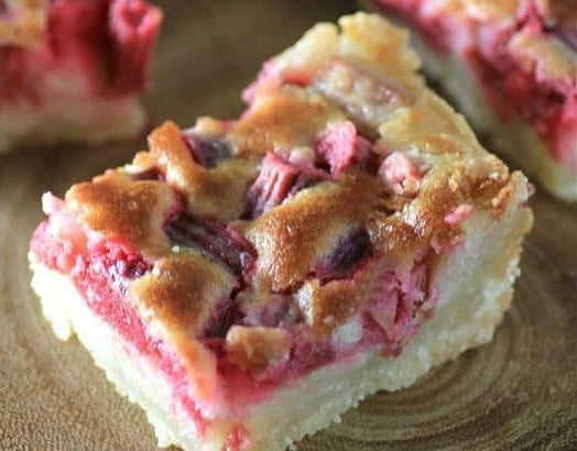 Rhubarb Custard Bars wallacegardencenter