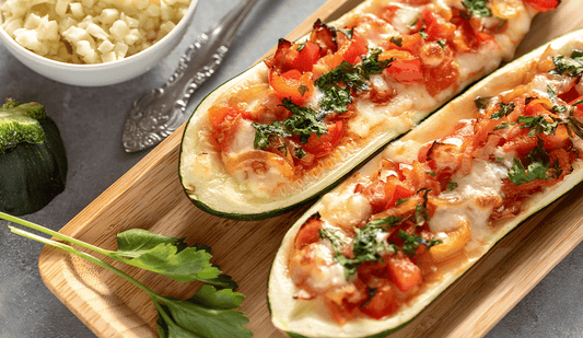 Shrimp and Feta Stuffed Zucchini wallacegardencenter