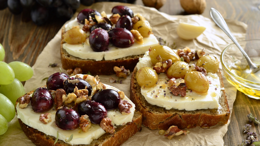Roast Grapes & Brie Crostini - Wallace's Garden Center