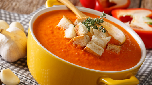 Wallaces Garden Center-Bettendorf-Iowa-Roast Tomato Soup With Cheese and Croutons