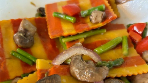 Wallace's Garden Center-Bettendorf-Iowa-Spring Asparagus Pea and Mushroom Pasta