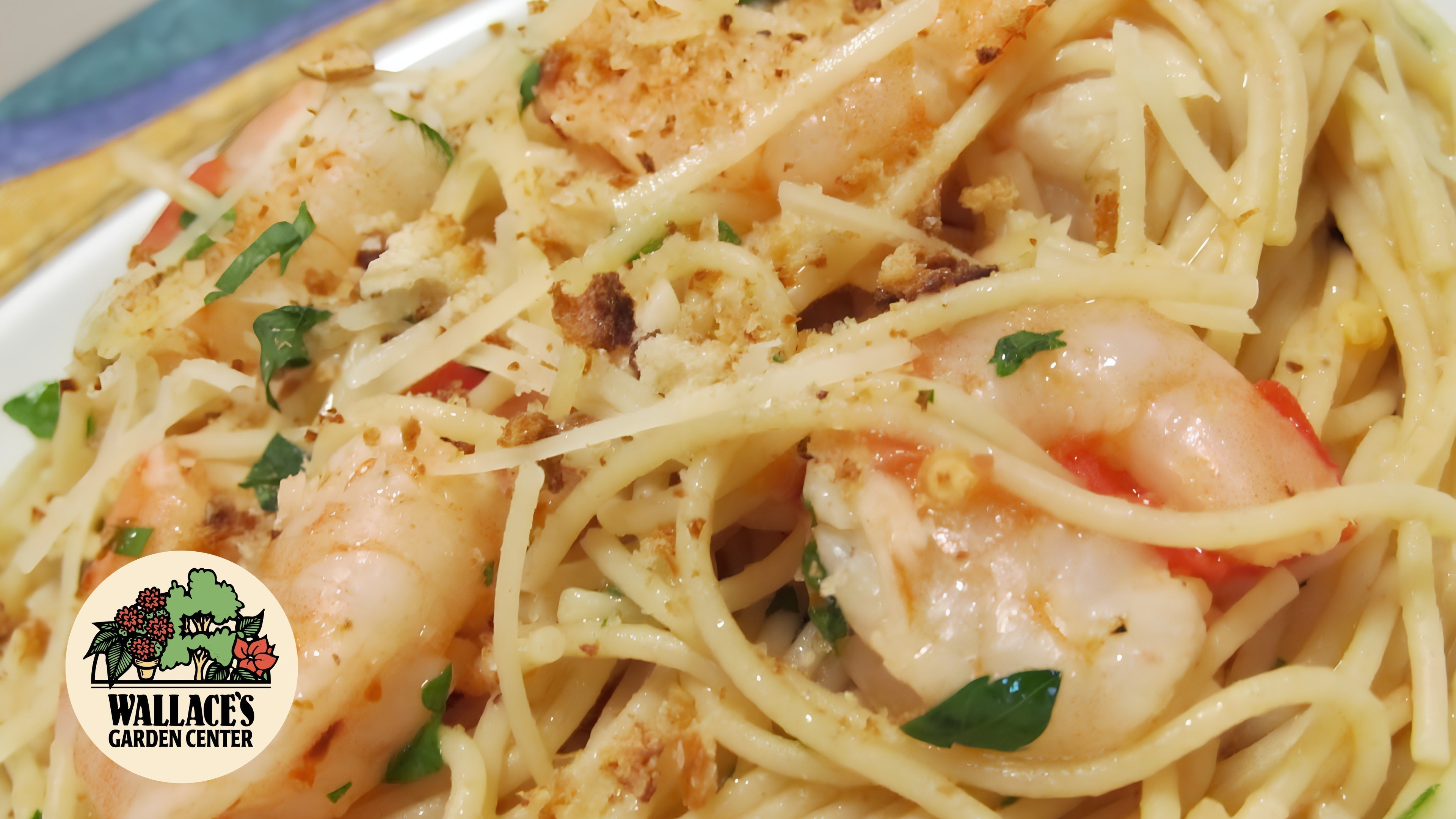 Wallaces Garden Center-Bettendorf-Iowa-shrimp and baron pasta recipe