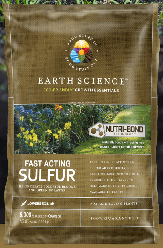 Earth Science Fast Acting Sulfur 25 lb bag wallacegardencenter