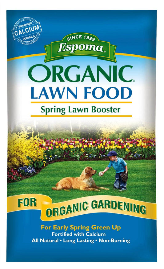 Espoma Organic Lawn Food Spring Lawn Booster 30lb bag wallacegardencenter