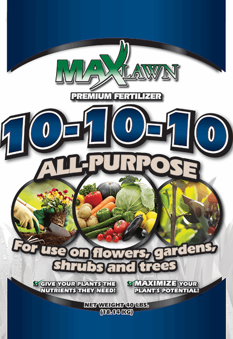 Max Lawn 10-10-10 All Purpose Fertilizer 20 lb bag wallacegardencenter