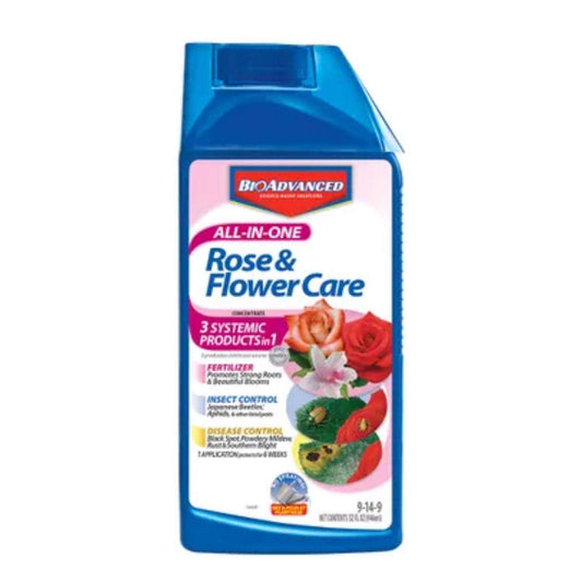 BioAdvanced Rose & Flower Care All in One 32 Oz - Wallace's Garden Center