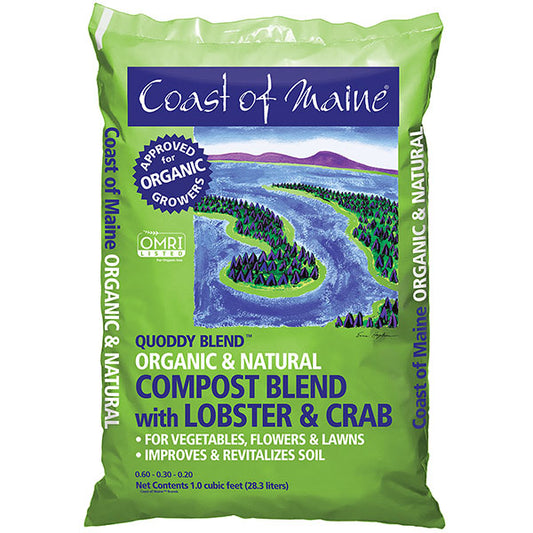 Coast of Maine Quoddy Blend Lobster Compost 1 cu. ft. Bag - Wallace's Garden Center