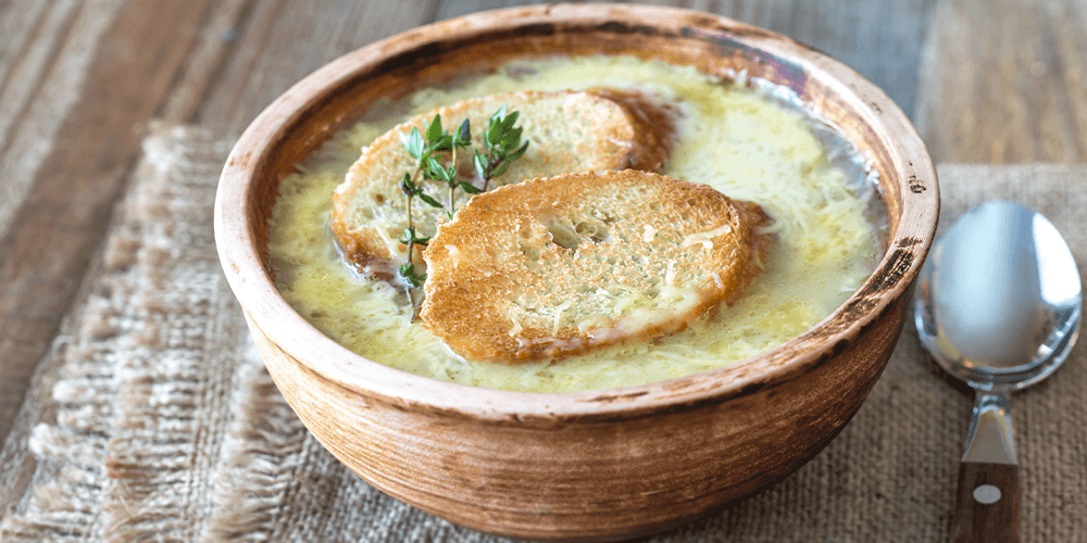 really good and easy onion soup: recipe Wallace's Garden Center
